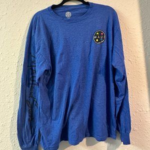 Maui & Sons Long Sleeve Blue T-Shirt